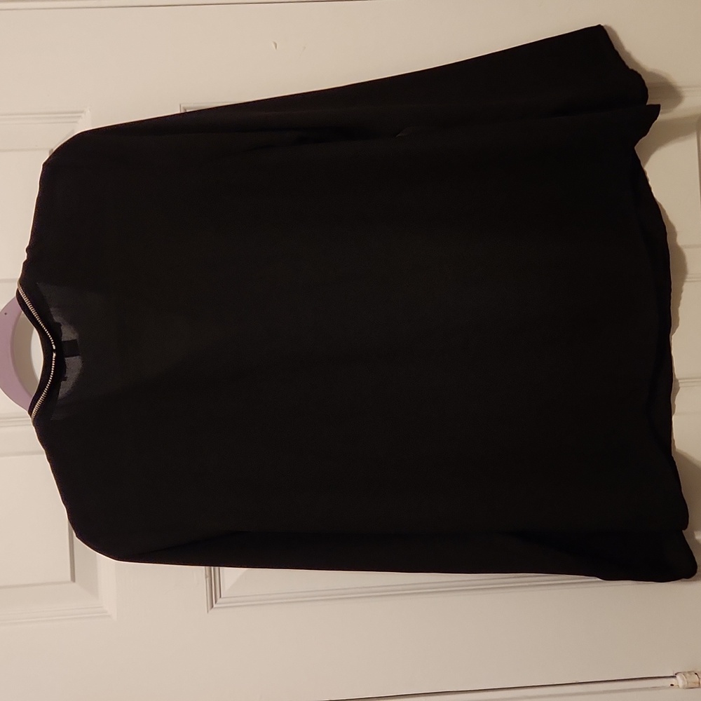 MICHAEL  KORS Size M. Silk Elegant Black Women's Top - Picture 5 of 13